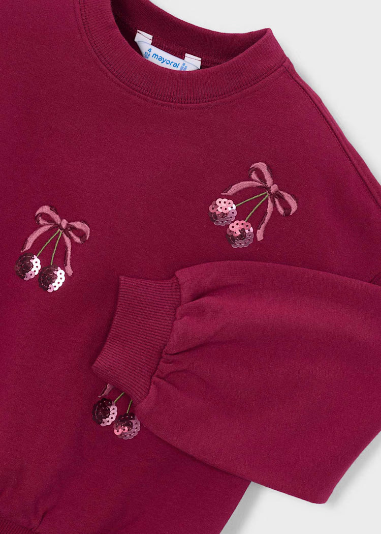 Embroidered Pullover - Cherries