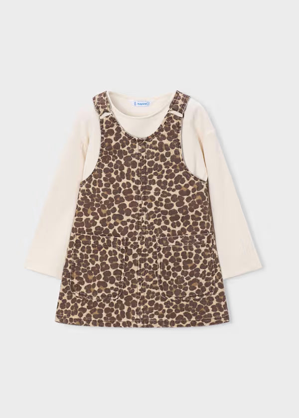 Leopard Twill Dress Set