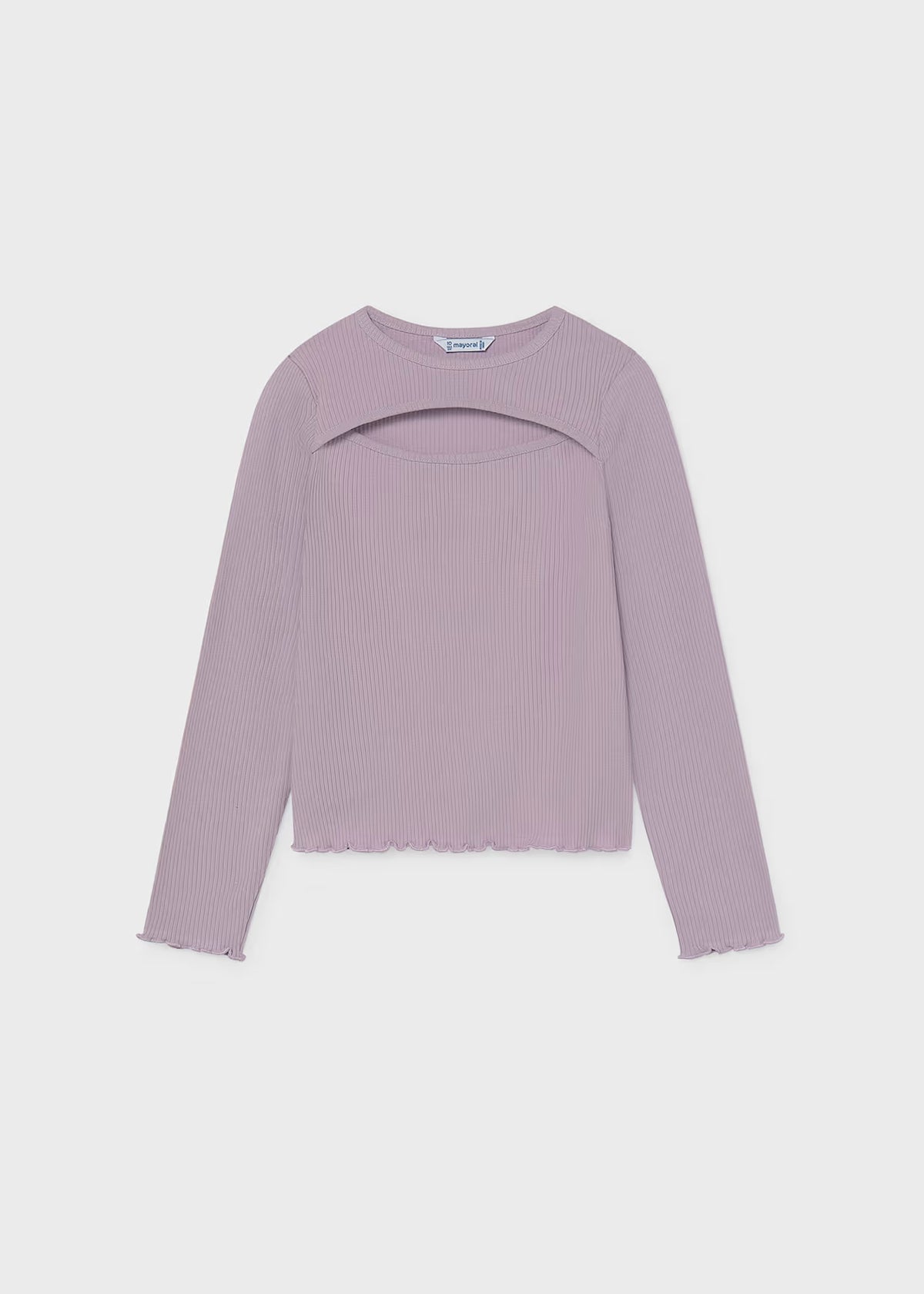 Ribbed T-Shirt With Opening