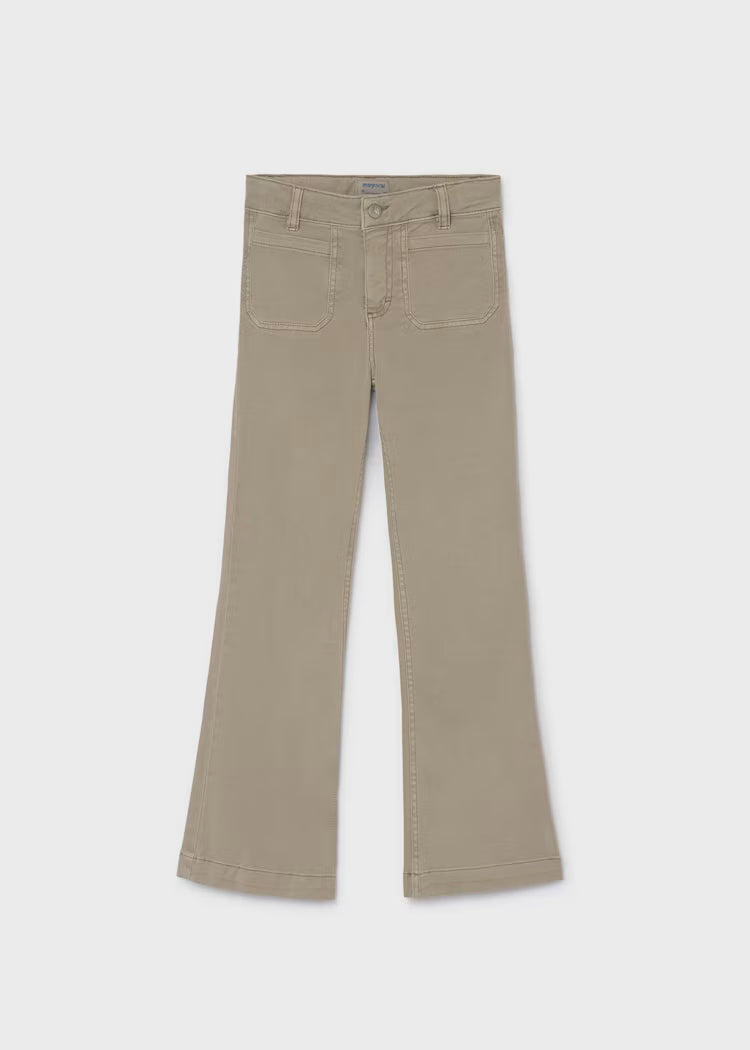 Twill Flare Pants - Sand