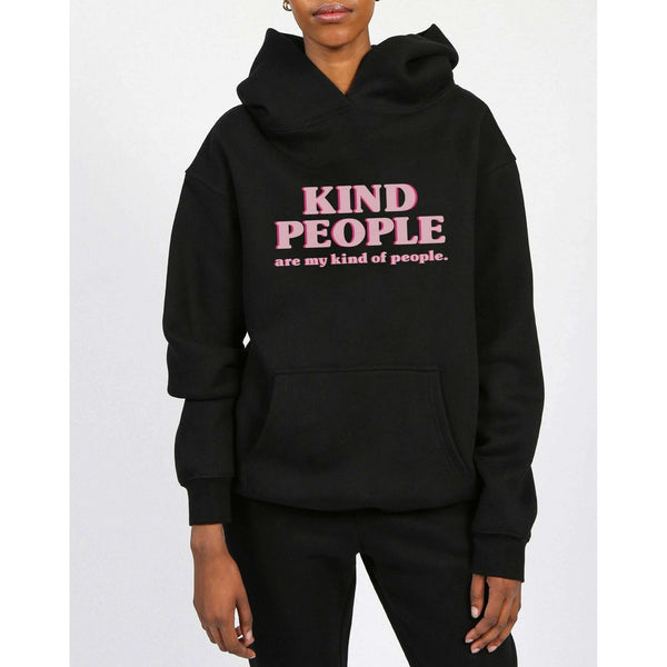"Kind People" Core Hoodie - Black - Size L/XL
