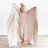 Chunky Knit Toddler Blanket in Oat