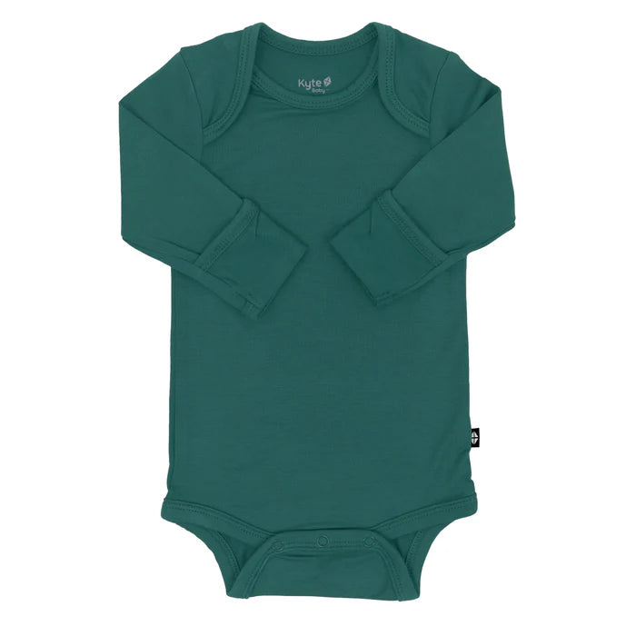 Long Sleeve Bodysuit in Emerald - Size 0-3M