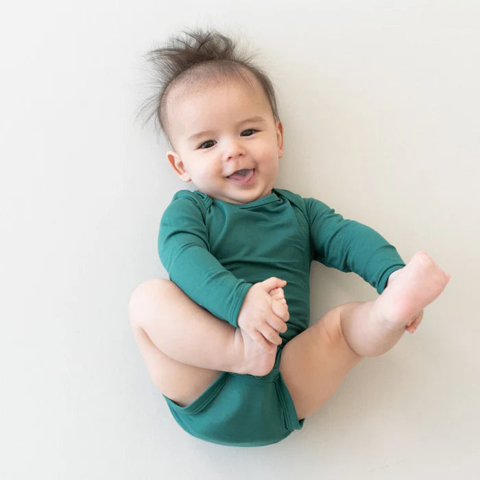 Long Sleeve Bodysuit in Emerald - Size 0-3M