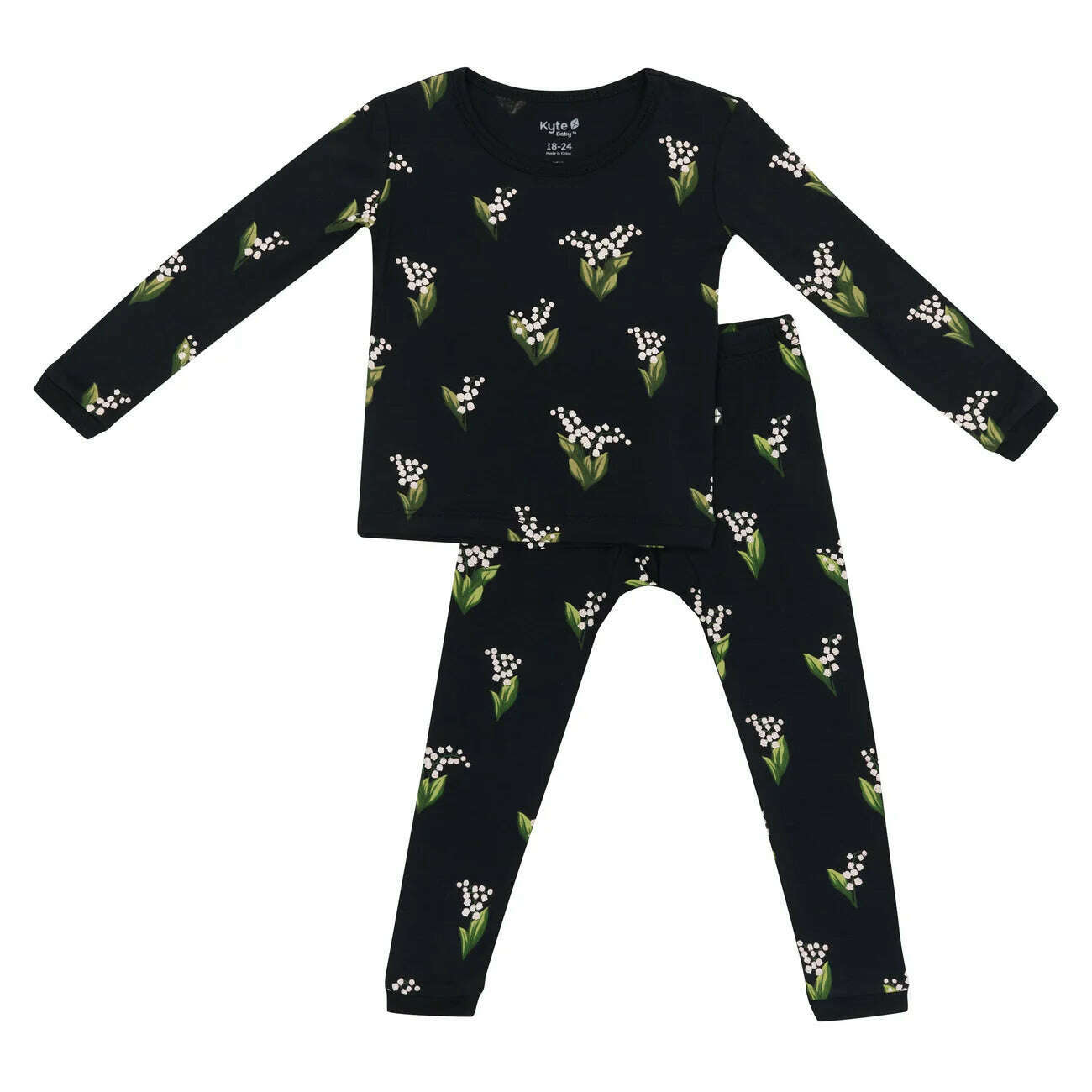 Long Sleeve Pajamas in Midnight Lily