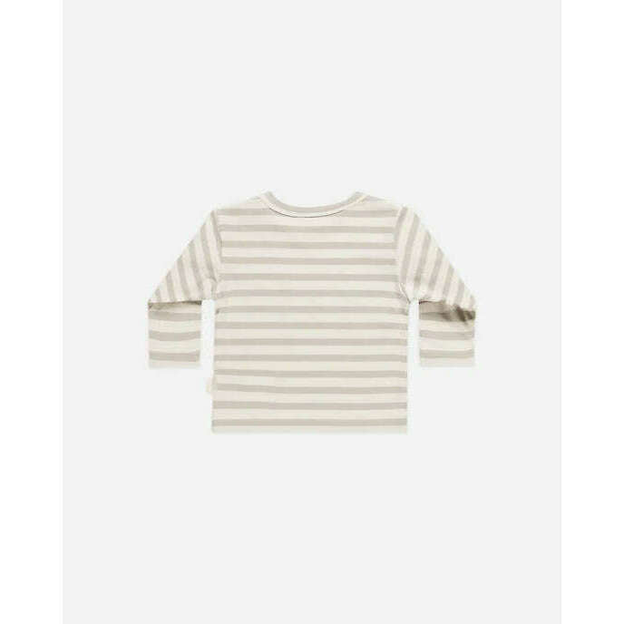 Long Sleeve Tee - Grey Stripe - Size 18-24M