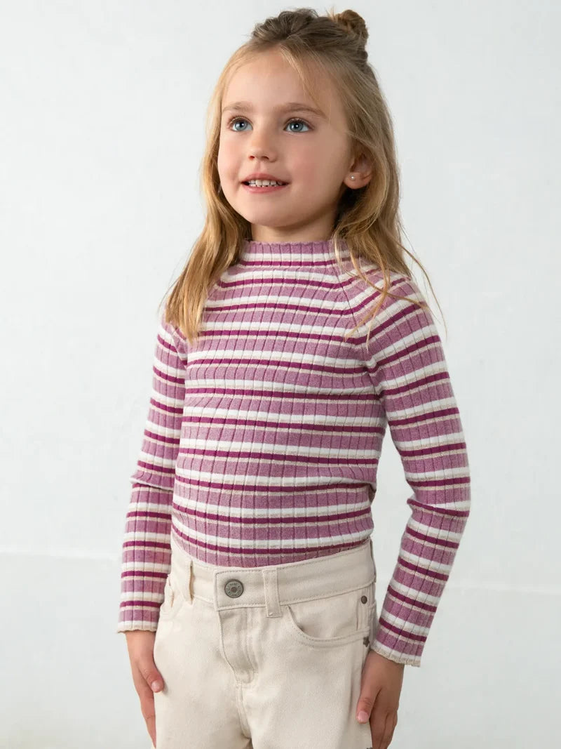 Striped Purple Knit Sweater