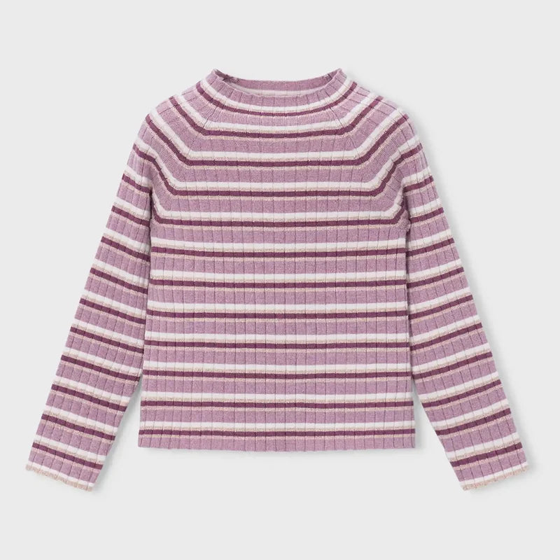 Striped Purple Knit Sweater