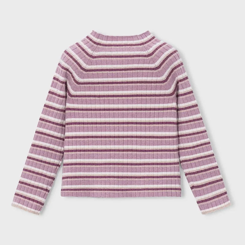 Striped Purple Knit Sweater