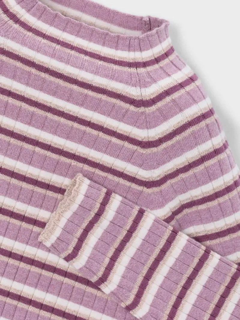 Striped Purple Knit Sweater