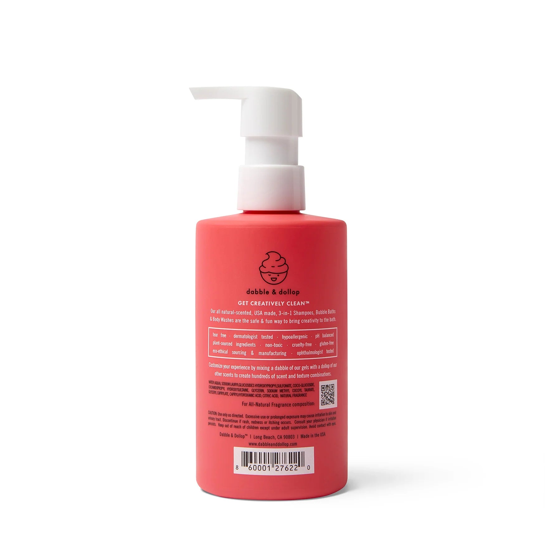 Tear Free Shampoo, Body Wash & Bubbles 3 in 1 - Strawberry