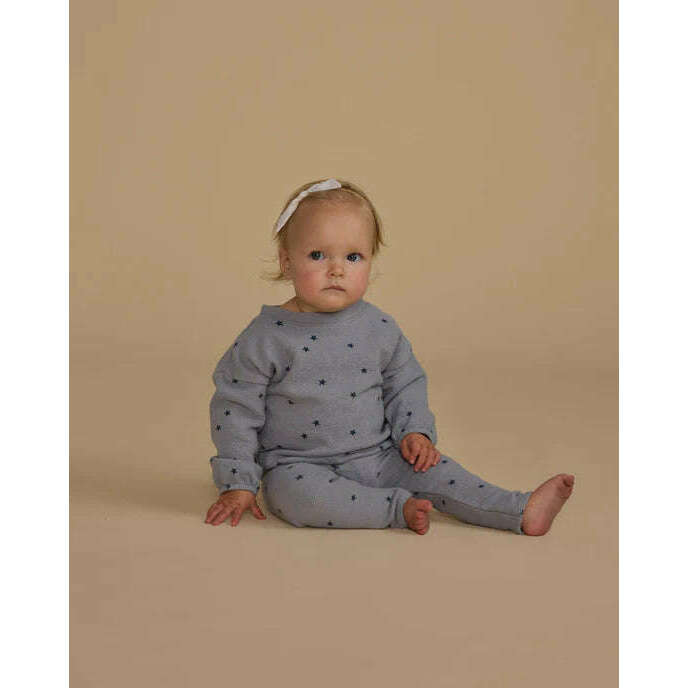 Spongey Knit Set - Blue Stars