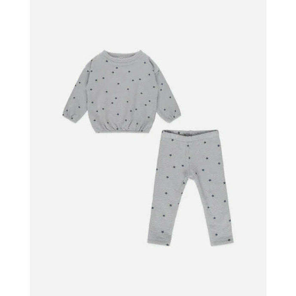 Spongey Knit Set - Blue Stars