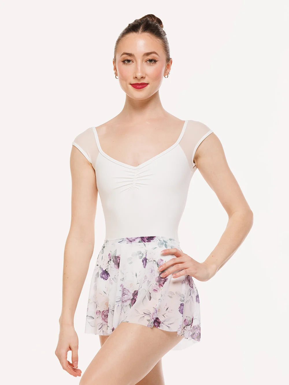 Flare Skirt Moonlit Garden White