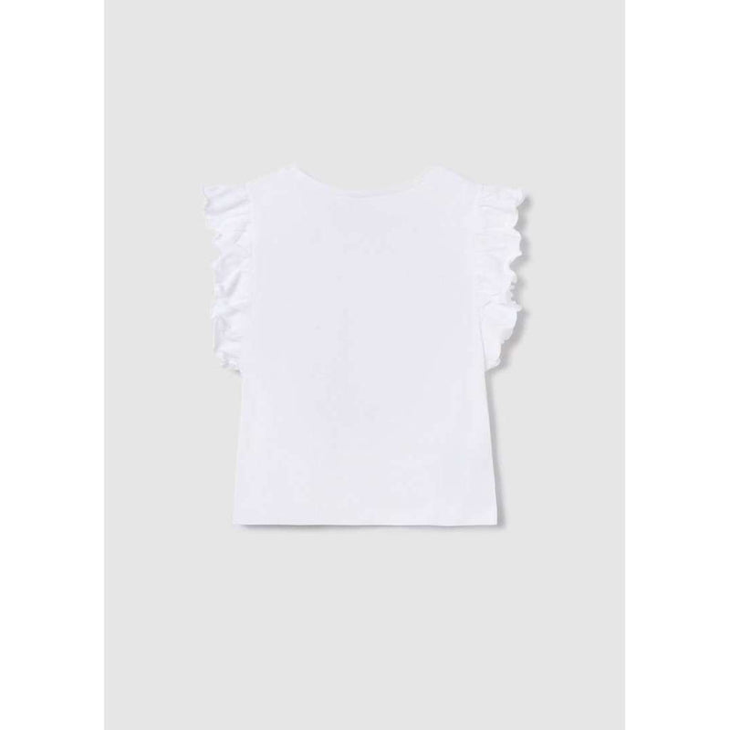 Cotton Ruffle T-Shirt - Size 14