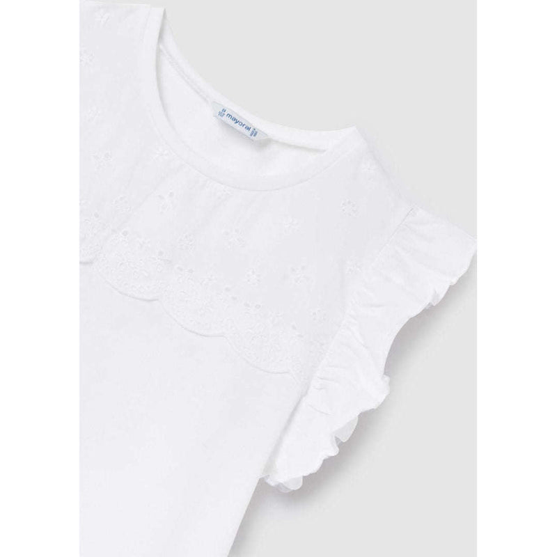 Cotton Ruffle T-Shirt - Size 14