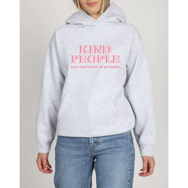 "Kind People" Core Hoodie - Pebble Grey
