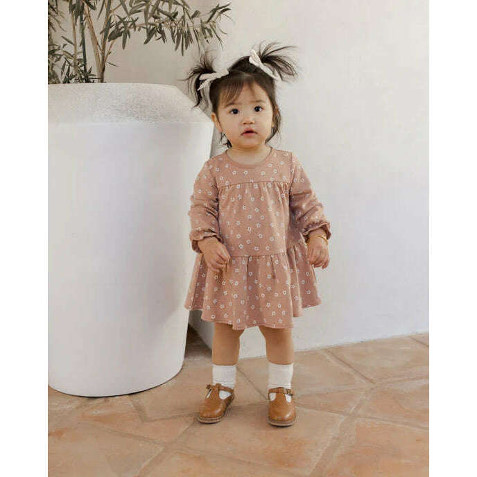 Tiered Jersey Dress - Rose Ditsy - Size 18-24M