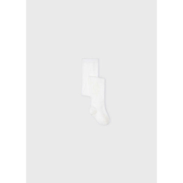 Baby Off White Solid Tights - Size 6M