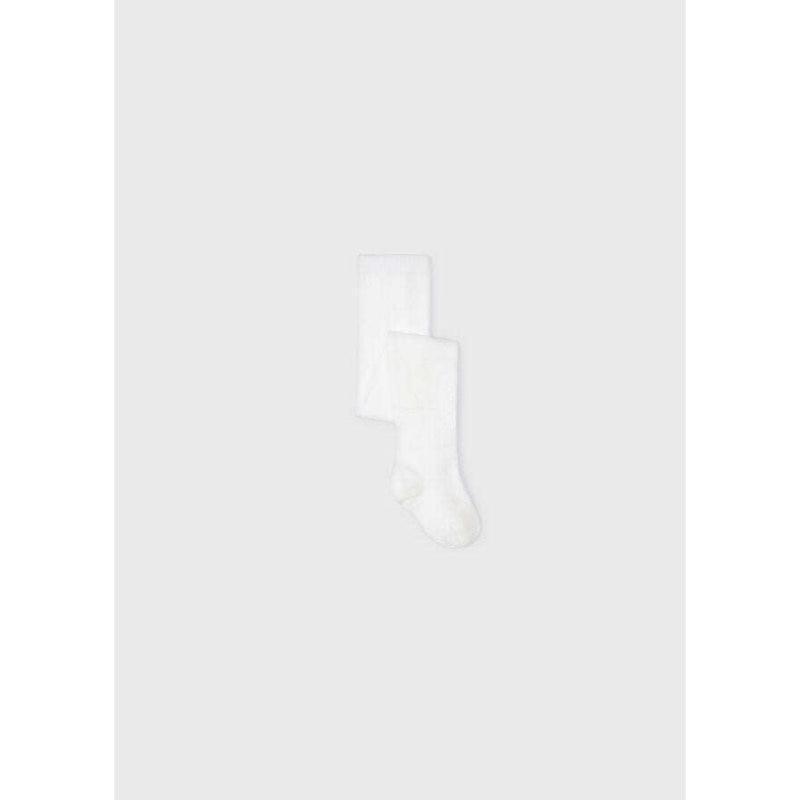 Baby Off White Solid Tights - Size 6M