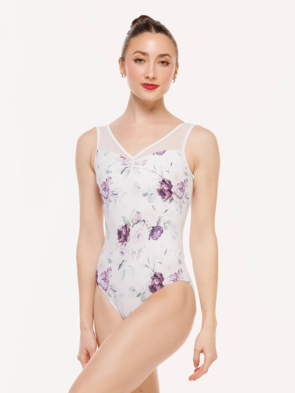 Fabiola Leotard Moonlit Garden White