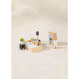Wooden Doll House Master Bedroom Furniture & Accessories (9 pcs)