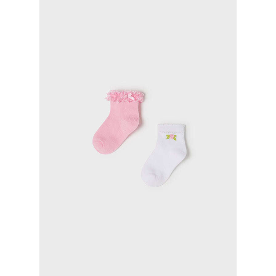 2 pk Floral Socks : Baby Girl