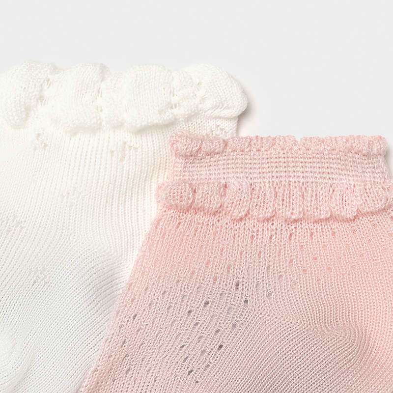 Set of 2 Socks - Pale Blush - Size 12M