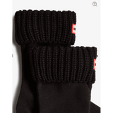 Kids Recycled Half Cardigan Cuff Boot Socks - Black & White