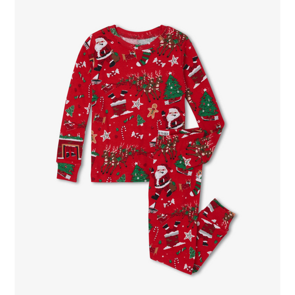 Twas the Night Before Christmas Book and Pajama Set - Red