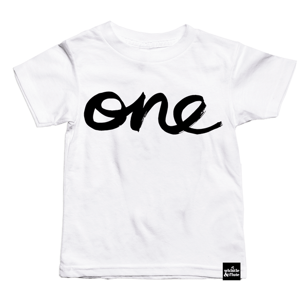 Brush Script Numbered T-shirts - Size 4