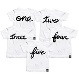 Brush Script Numbered T-shirts