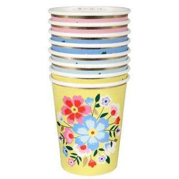 Bright Floral Cups