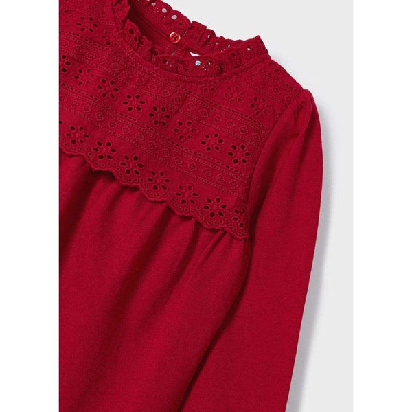 Red Embroidered Shirt - Size 8