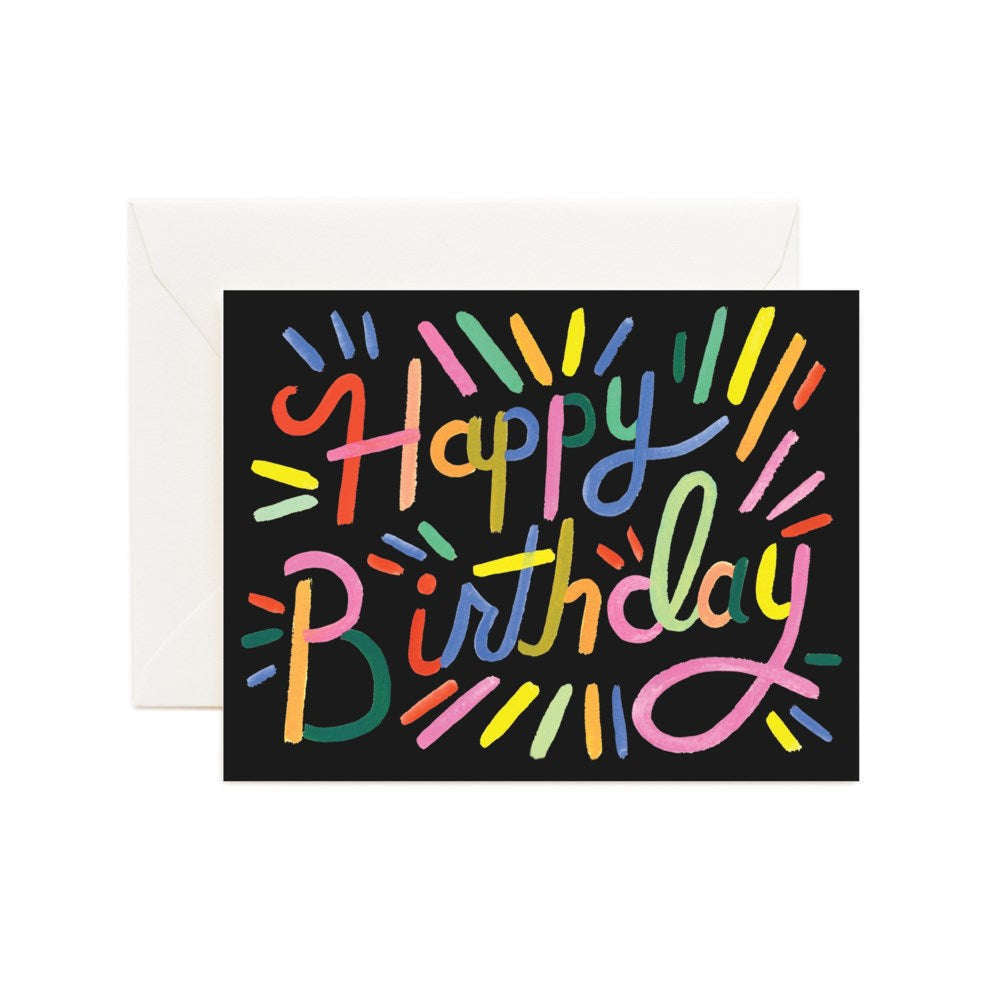 Fireworks Birthday Card