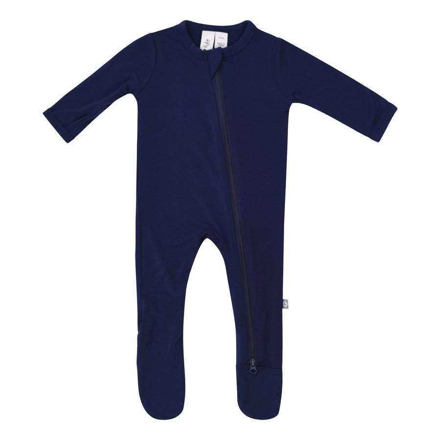 Zippered Footie in Navy