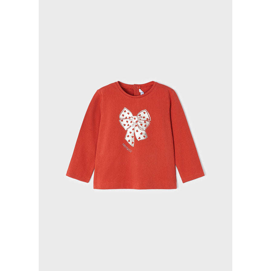Red Bow Shirt - Size 6M, 9M, 24M
