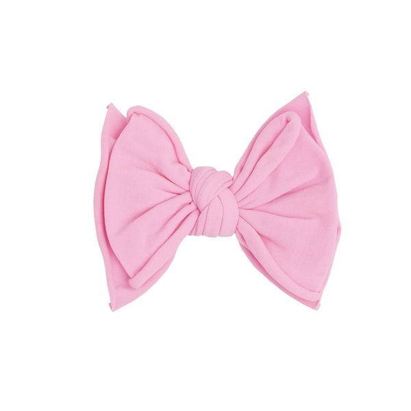Neon Hot Pink Spandex Fabric Elastic Headband - PINK RIBBON