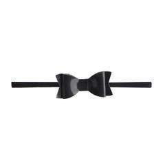 Patent Leather Bow Tie Skinny - Black