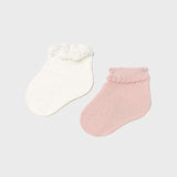 Set of 2 Socks - Pale Blush - Size 12M