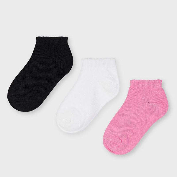 Set of 3 Girls Ankle Socks - Size 16