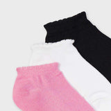 Set of 3 Girls Ankle Socks - Size 16