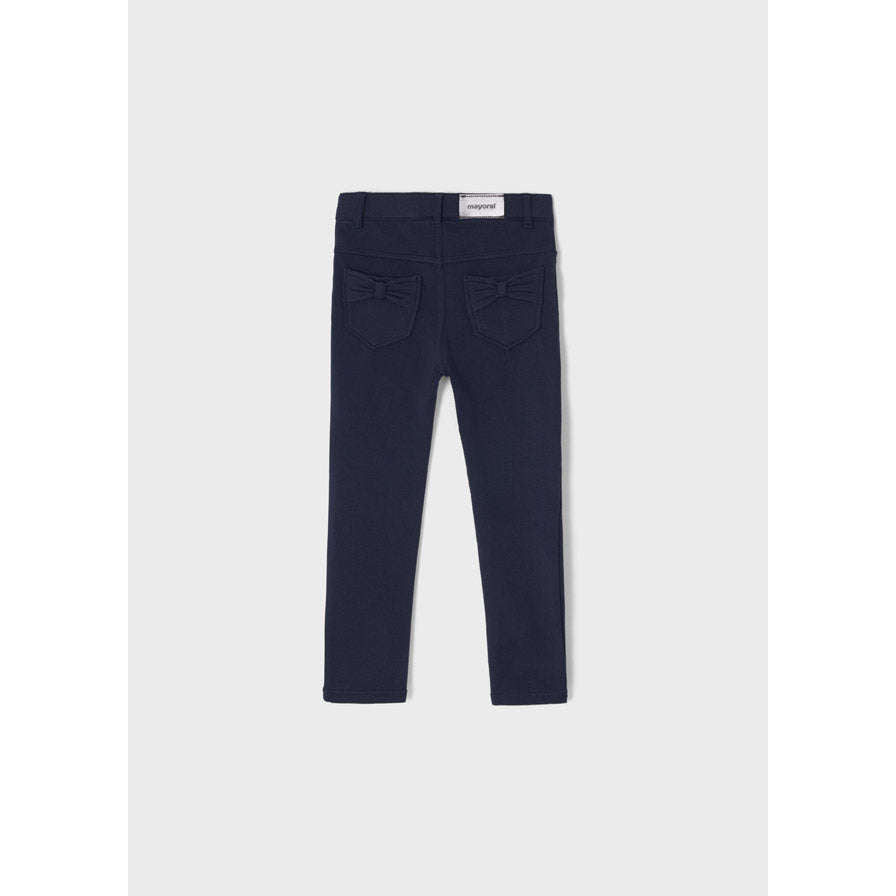 Navy Girls Bow Pants